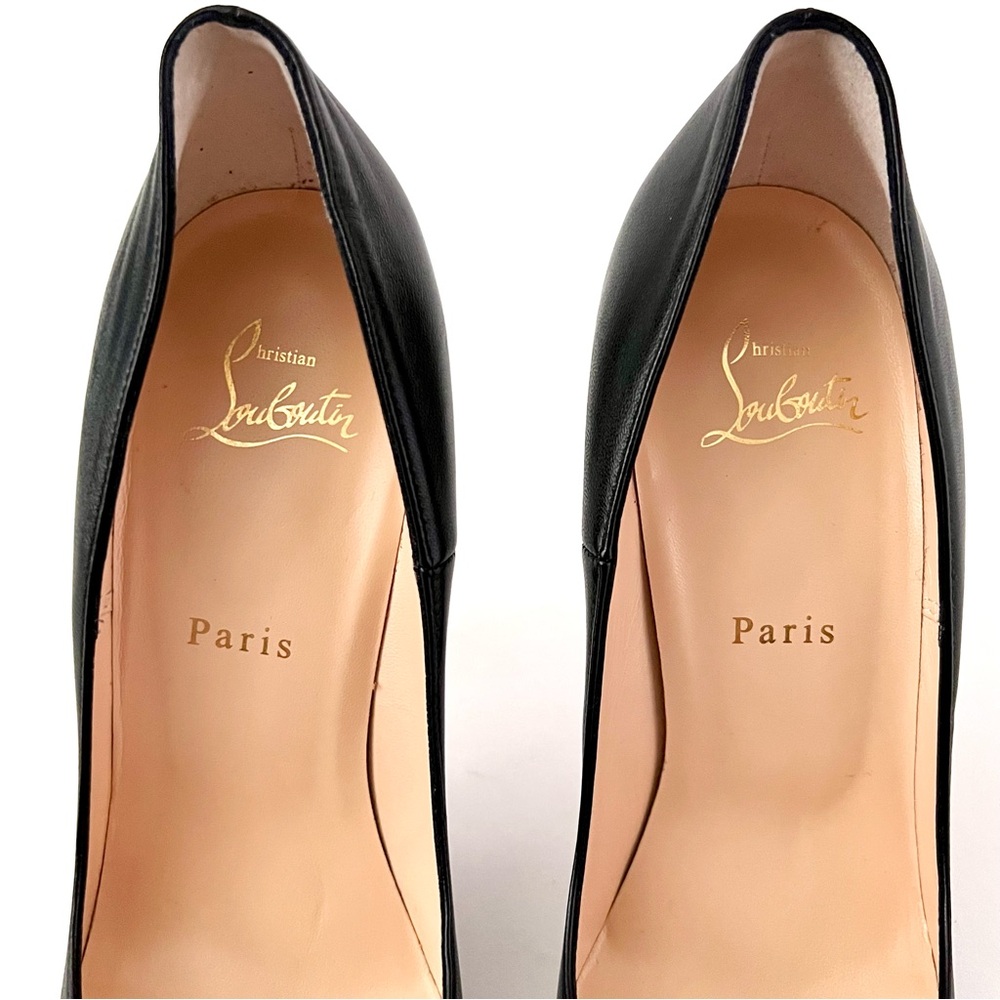 CHRISTIAN LOUBOUTIN | So Kate 120 Black Calf Leather Pumps Stilettos US 9.5 - Picture 8 of 16